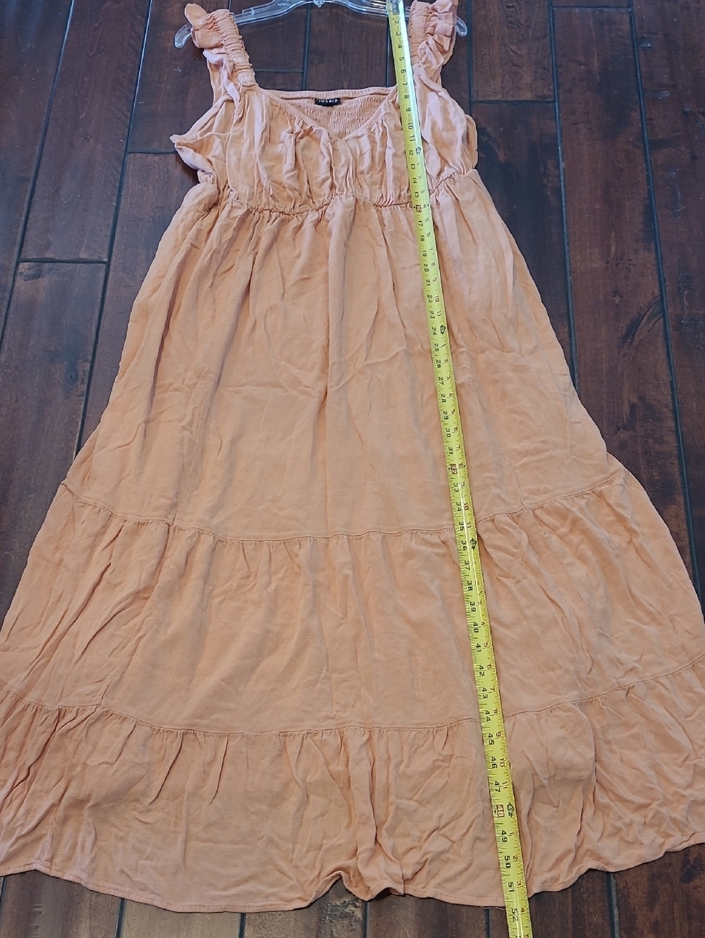 Torrid Peach Sleeveless Ruffled Strap Maxi Dress Size 3x - Picture 8 of 11